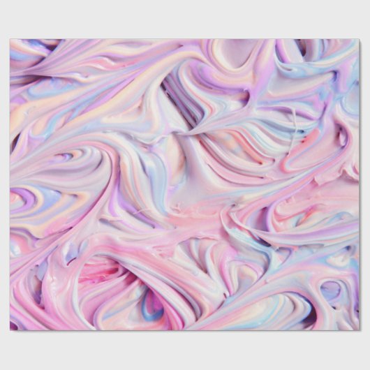 Einhornfarben Geschenkpapier (Flach)