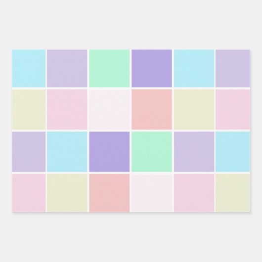 Einhornfarben Geschenkpapier Set (Vorderseite)