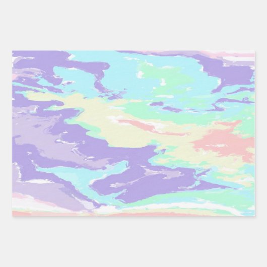 Einhornfarben Geschenkpapier Set (Vorderseite 2)