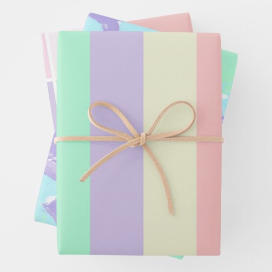 Einhornfarben Geschenkpapier Set (Beispiel)