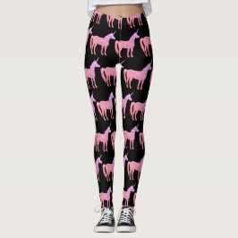 Einhornfarbene, lila Rosa Rosa Glitzer Glitzern Mu Leggings