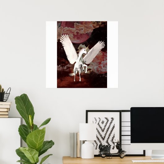 Einhornfliegen Poster (Heimbüro)