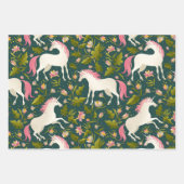 Einhornfolienblätter Geschenkpapier Set (Vorderseite)