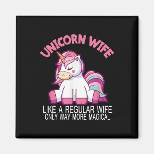 Einhornfrau viel magischere Hochzeit Braut und Brä Magnet