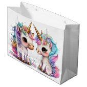 Einhornfreunde Große Geschenktüte (Vorderseite Schrägansicht)