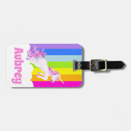 Einhorngalopp Rosa Regenbogen Einhorn Kindernahrun Gepäckanhänger