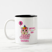 Einhorngeburt Zweifarbige Tasse (Links)