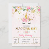 Einhorngeburtseinladung Einladung (Vorderseite)