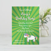 Einhorngeburtseinladung Einladung (Stehend Vorderseite)