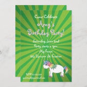 Einhorngeburtseinladung Einladung (Vorne/Hinten)