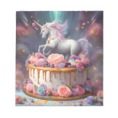 Einhorngeburtstag Cake Notepad Notizblock (Vorderseite)