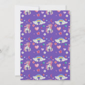 Einhorngeburtstag Einladung - Einhorn Party (Rückseite)