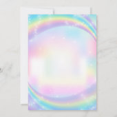 Einhorngeburtstag Einladung, Einhorn Party einlade Einladung (Rückseite)