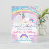 Einhorngeburtstag Einladung, Einhorn Party einlade Einladung (Stehend Vorderseite)