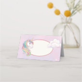 Einhorngeburtstags-Platzkarte Platzkarte (Vorderseite)
