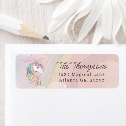 Einhorngeburtstags-Rücksendeadresse (Insitu)
