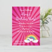 Einhorngeburtstagseinladung Einladung (Stehend Vorderseite)