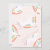 Einhorngeburtstagsfeier Einladung Regenbogen moder (Rückseite)
