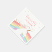 Einhorngeburtstagsfeier Einladung Regenbogen moder Serviette (Ecke)