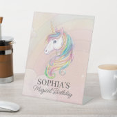 Einhorngeburtstagsfeier Regenbogenzeichen Party Sockelschild (In SItu)