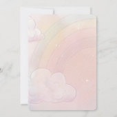 Einhorngeburtstagsfest Regenbogen Party einladen (Rückseite)