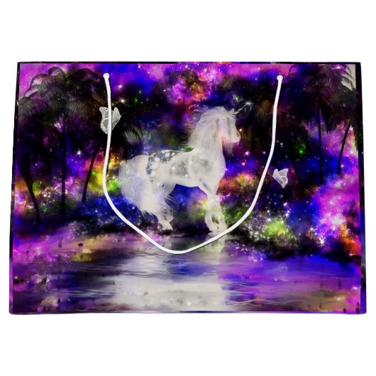 Einhorngeschenktasche Große Geschenktüte (Vorderseite)