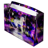 Einhorngeschenktasche Große Geschenktüte (Rückseite Schrägansicht)