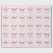 Einhorngeschenkverpackung Geschenkpapier (Flach)