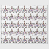 Einhorngesicht Geschenkpapier (Flach)