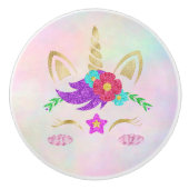 Einhorngesicht Keramikknauf (Vorderseite)