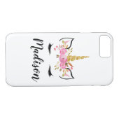 Einhorngesicht mit Eyelasenbezeichnung Personalisi Case-Mate iPhone Hülle (Rückseite (Horizontal))