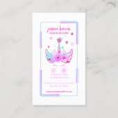 Einhorngesicht mit Glitzer-Sternen Visitenkarte (Rückseite)