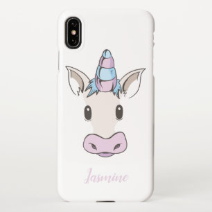 Einhorngesicht mit Ihrem Namen iPhone Hülle