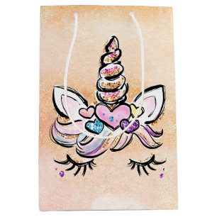 Einhorngesicht Mittlere Geschenktüte