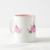 Einhorngesicht Zweifarbige Tasse (Vorderseite Links)