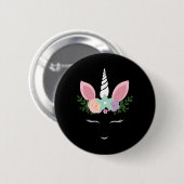 Einhorngesichtsauge Halloween-Kostüm mit Durchflus Button (Vorne & Hinten)