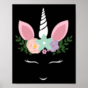 Einhorngesichtsauge Halloween-Kostüm mit Durchflus Poster