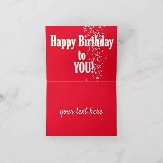 Einhorngesichtskuchen Regenbogen Sprinkles Geburts Karte (Innenseite)