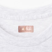 Einhorngoldblüte Rose Glitzer Tropfen Name Etiketten (Befestigt)