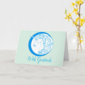 Einhorngratitude Grußkarte - Leere Innenseite Karte (Gelbe Blume)