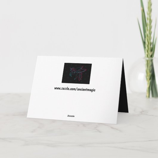 Einhorngrüsse Karte (Rückseite)