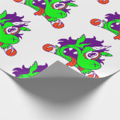 Einhornhälfte zwischen Tierzombie-Krippe Geschenkpapier (Ecke)