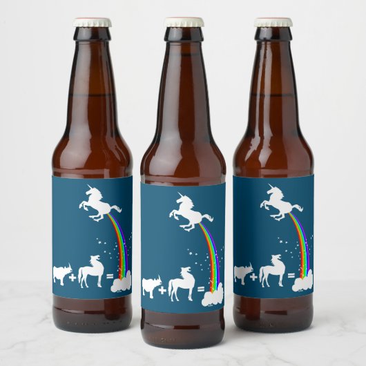 Einhornherkunft Bierflaschenetikett (Flaschen)