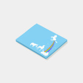 Einhornherkunft Post-it Klebezettel (angewinkelt)