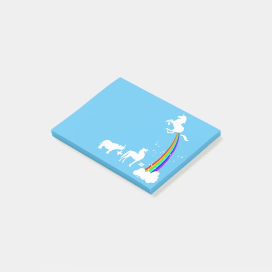 Einhornherkunft Post-it Klebezettel (angewinkelt)