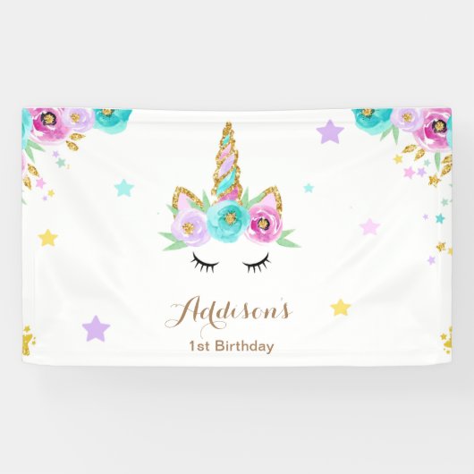 Einhornhintergrund | Einhornplakat | Einhornfahne Banner (Horizontal)