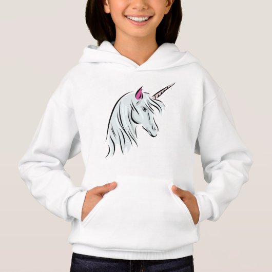 EinhornHoodie für Mädchen Hoodie (Vorderseite)
