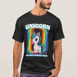 Einhornhörner zuerst funkeln immer Einhorn T-Shirt