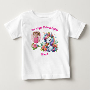 Einhorniges Wundervolles Magisches Blumen-Einhorn Baby T-shirt