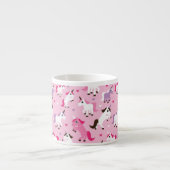 Einhornillustration scherzt Hintergrund Espressotasse (Vorderseite)